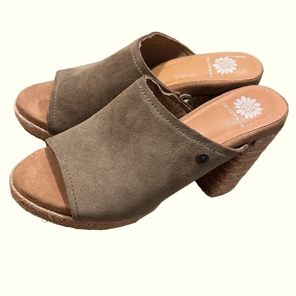 Yellow Box Shoes - Yellow Box Ambur Platform Slide Leather 8.5 NWOB